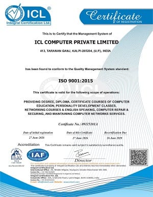ICL COMPUTER PRIVATE LIMITED ISO Certification